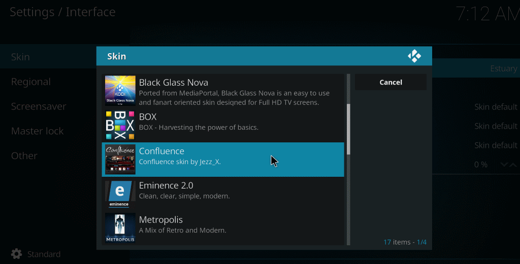kodi 17 skins