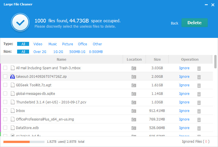 large files