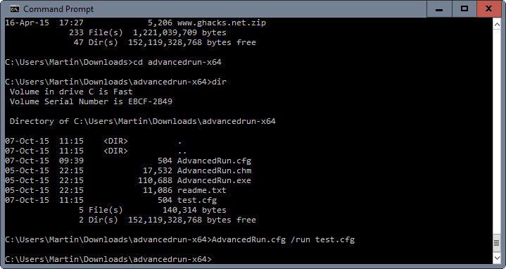 launch program custom start parameters