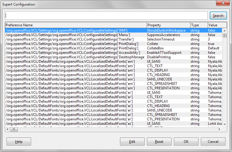 libreoffice expert config