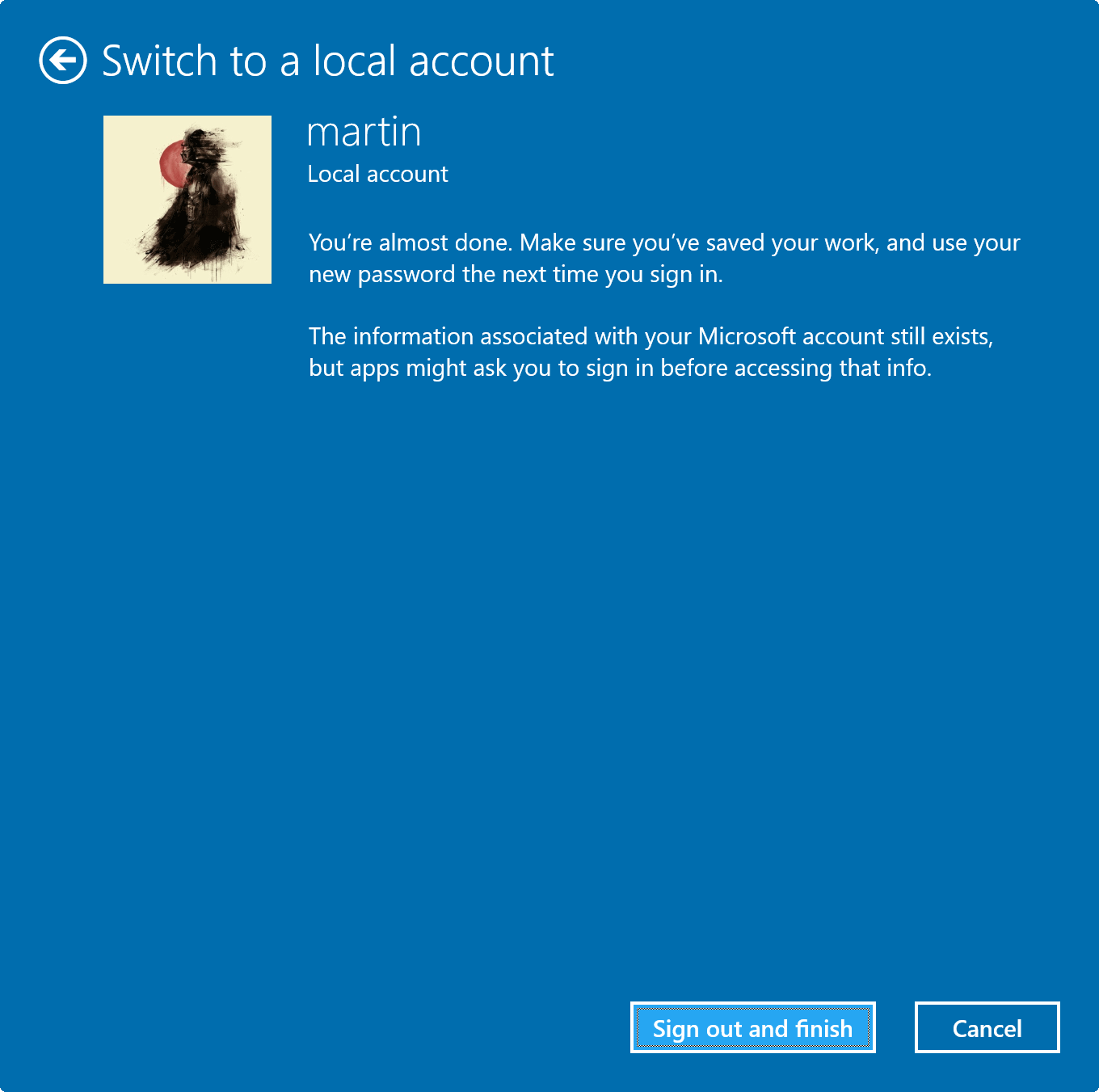 local account set up