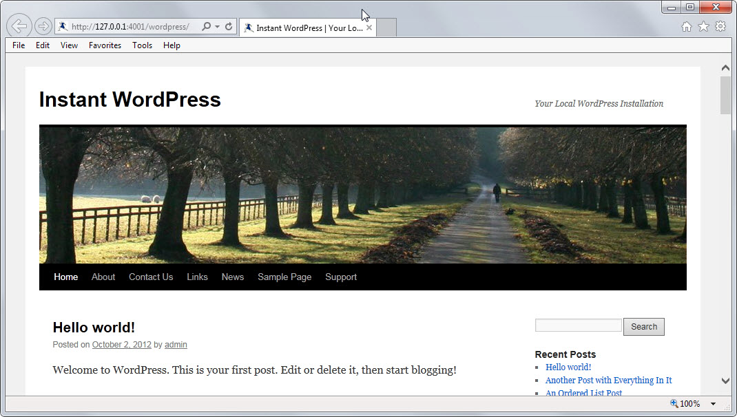 local wordpress