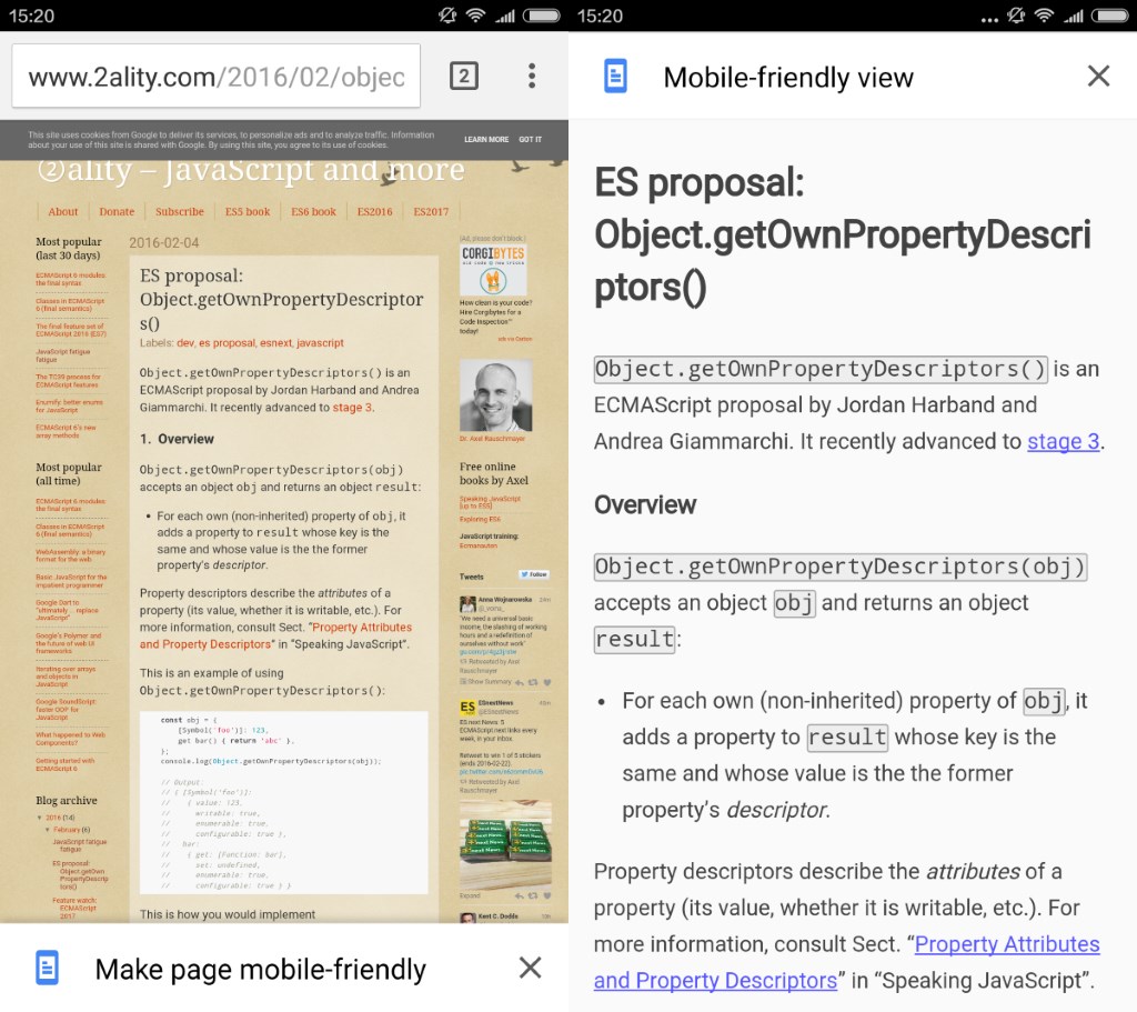 make page mobile friendly