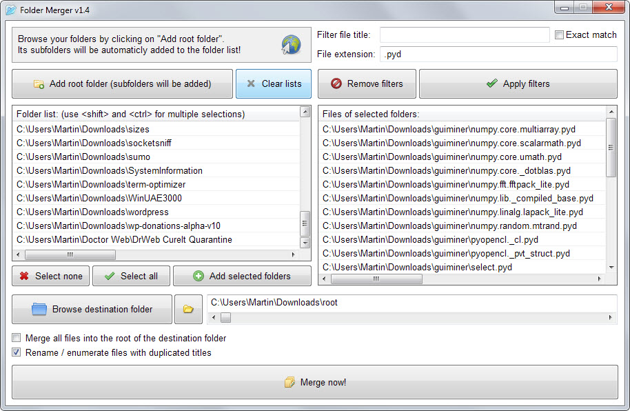 merge folders