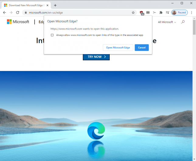 microsoft edge download requires edge