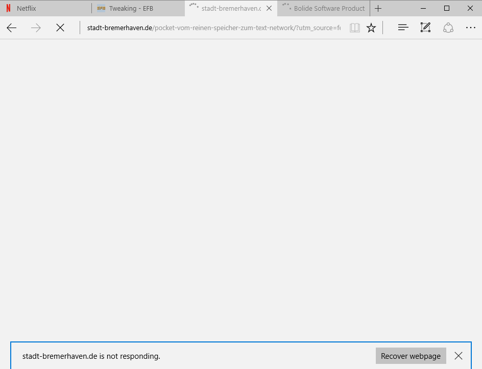 microsoft edge is not responding