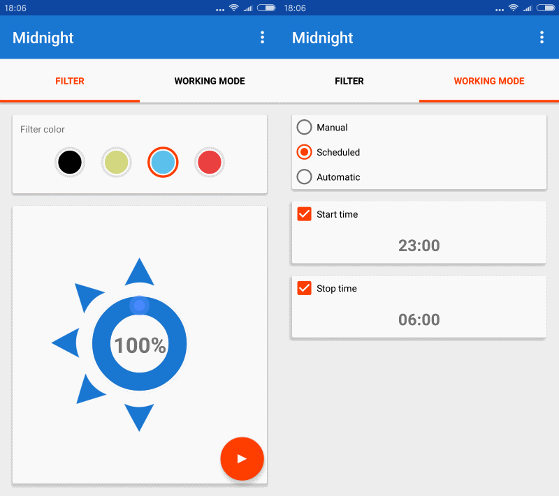 midnight night mode android