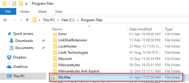 moved program folder