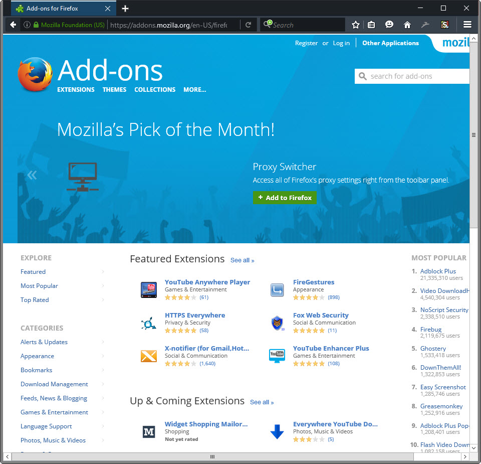 mozilla amo new