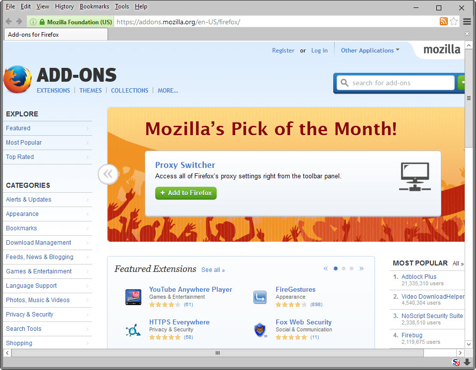 mozilla amo old