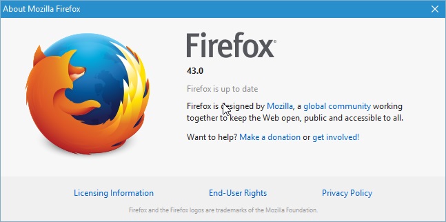 mozilla firefox 43