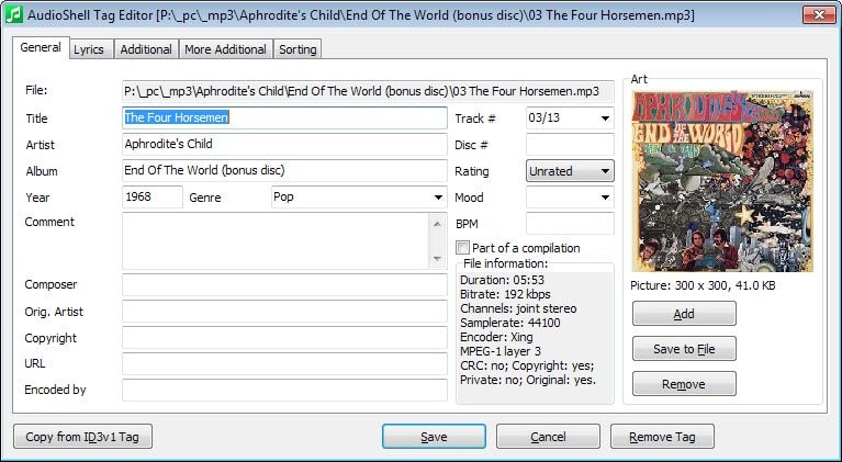 music tag editor
