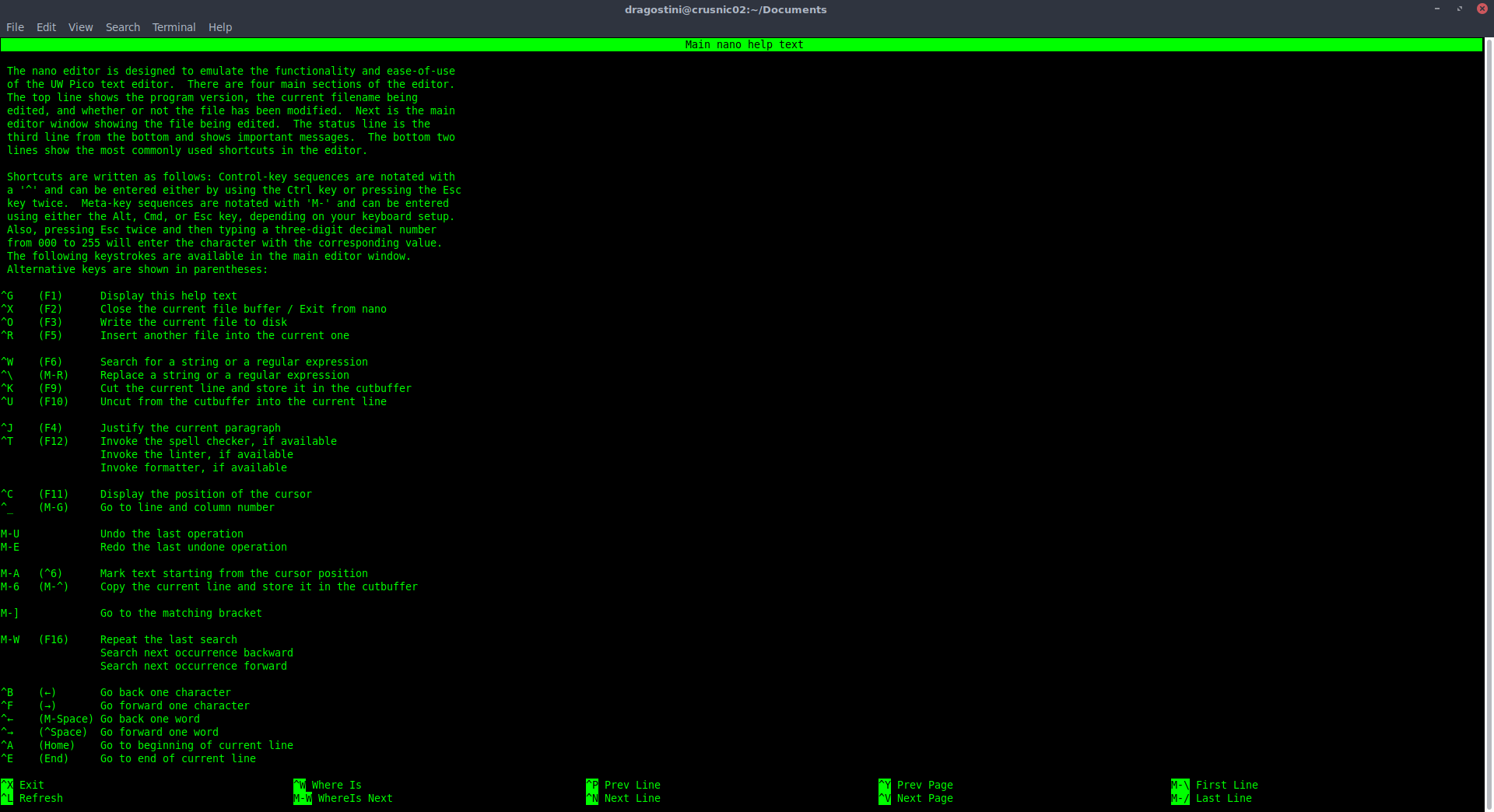 Nano Helpscreen