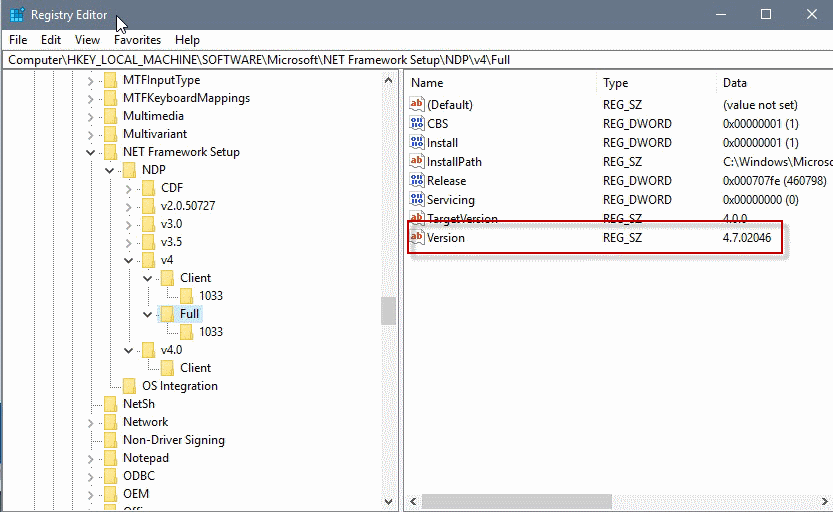 net framework 4.7