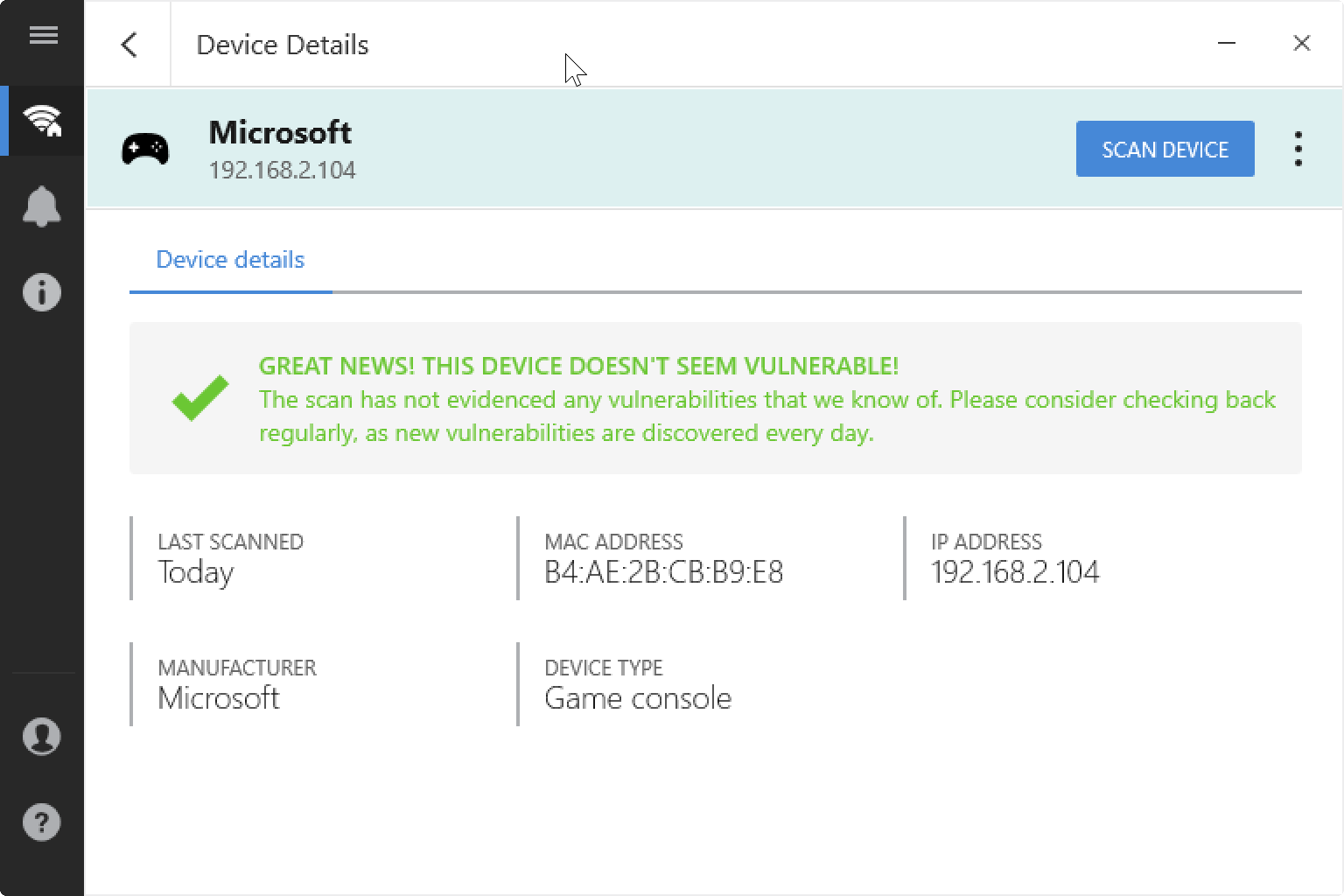 network device scan