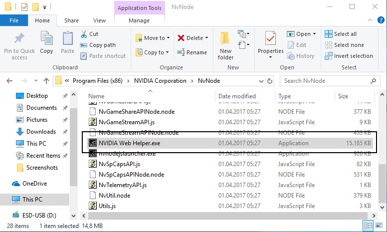 nvidia web helper exe