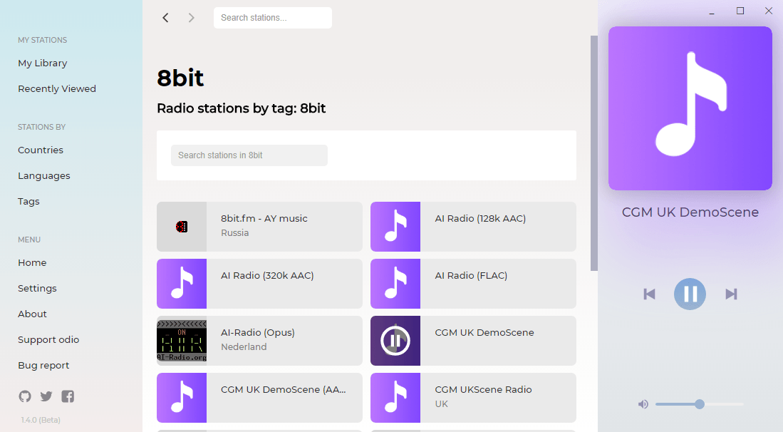 odio radio playback