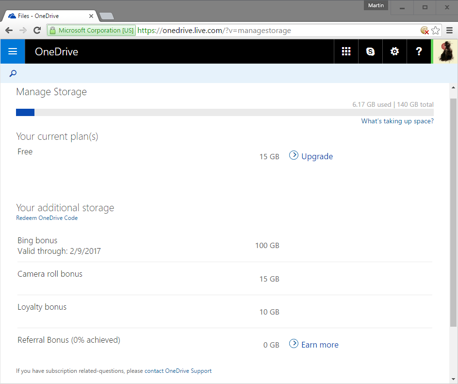 onedrive referral bonus