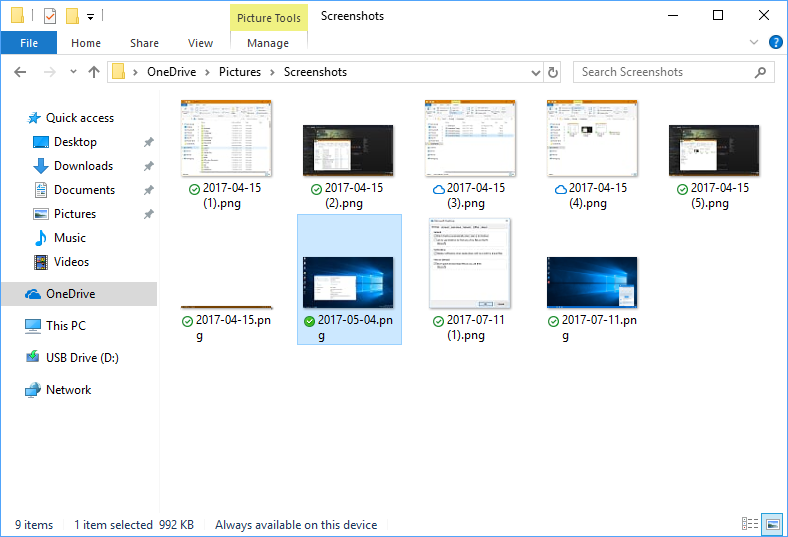 onedrive sync status