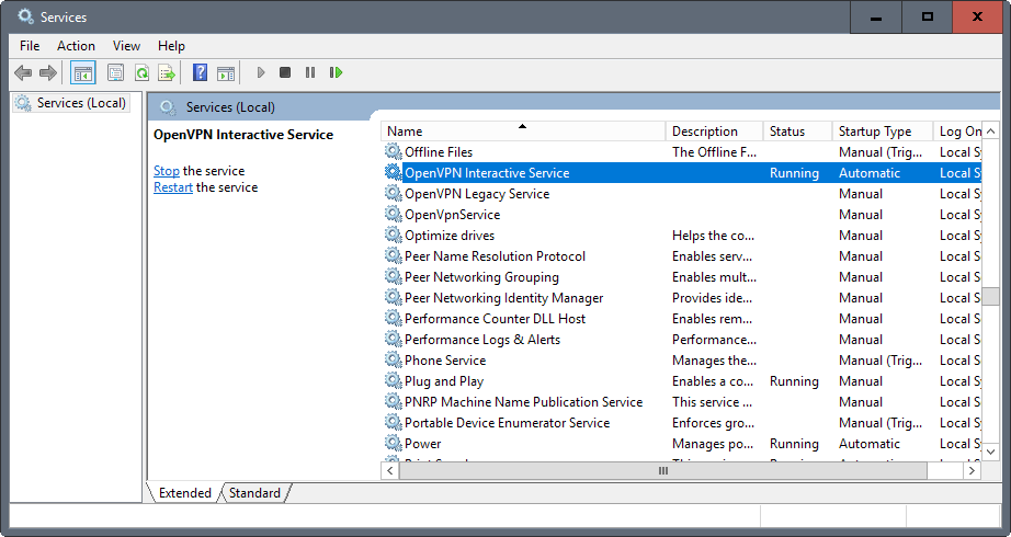 openvpn interactive service