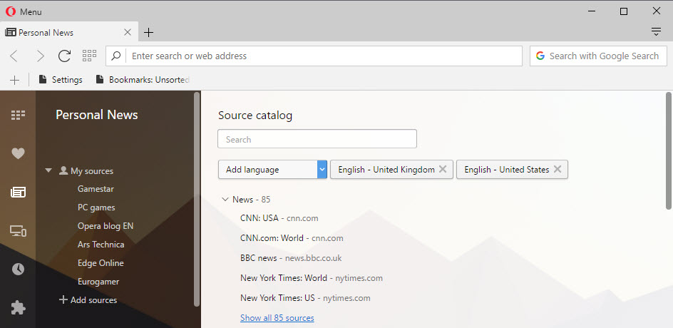 opera news sources