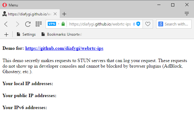 opera no webrtc leak