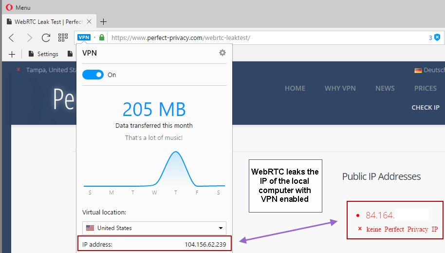 opera webrtc leak