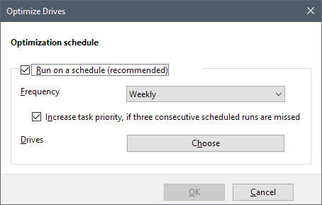 optimize drives schedule