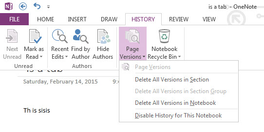 page history