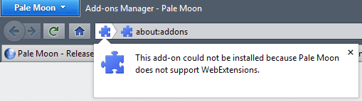 pale moon webextensions