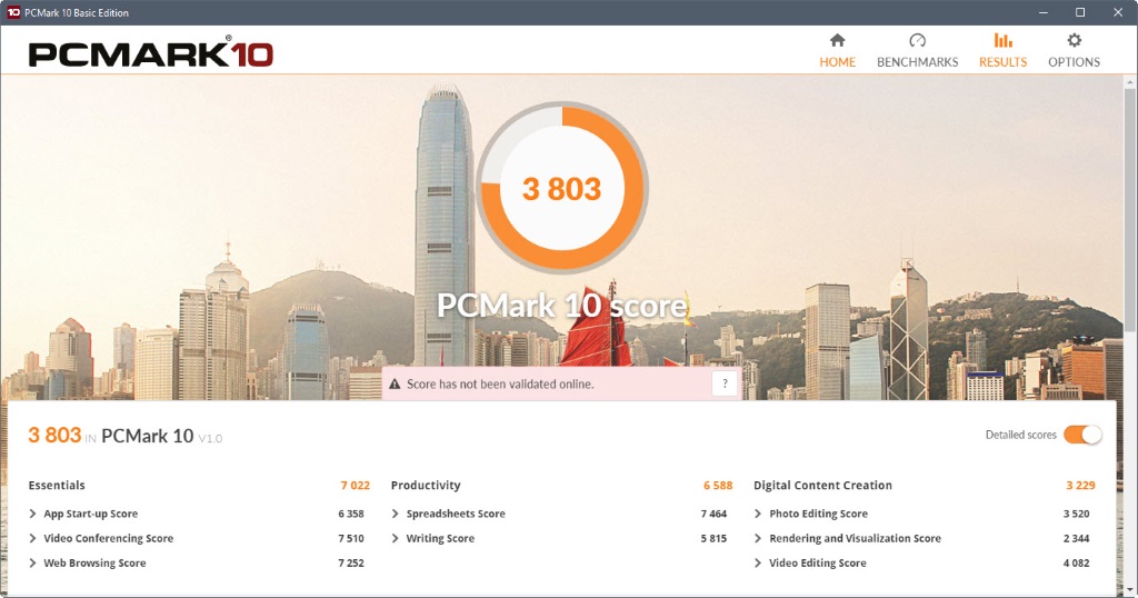 pcmark 10 result