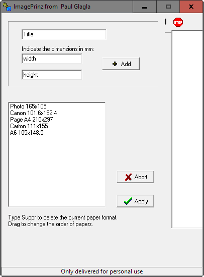 photo print paper formats