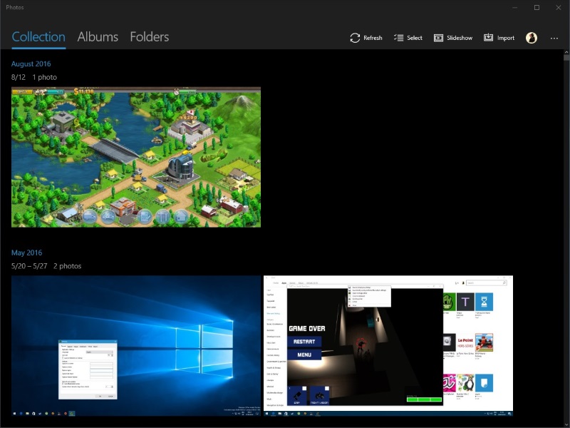 photos dark mode
