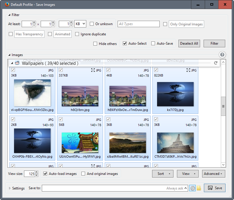 pick save images