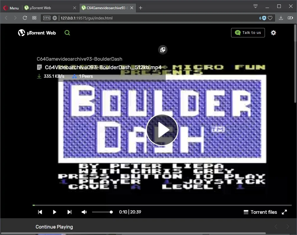 play video