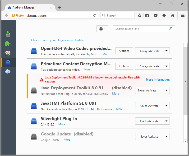 plugins loaded