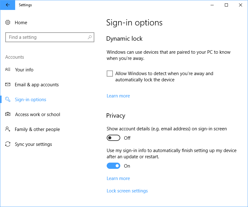 privacy windows boot