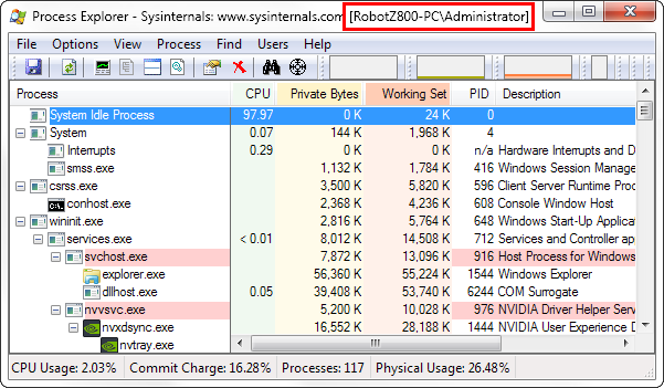 process explorer 2