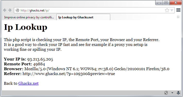 referrer information