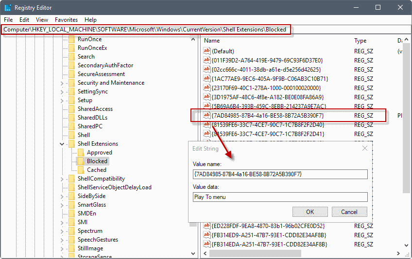 remove cast to device windows 10