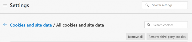 remove third-party cookies