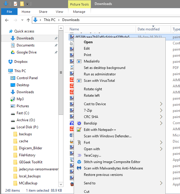 right-click context menu loading issues