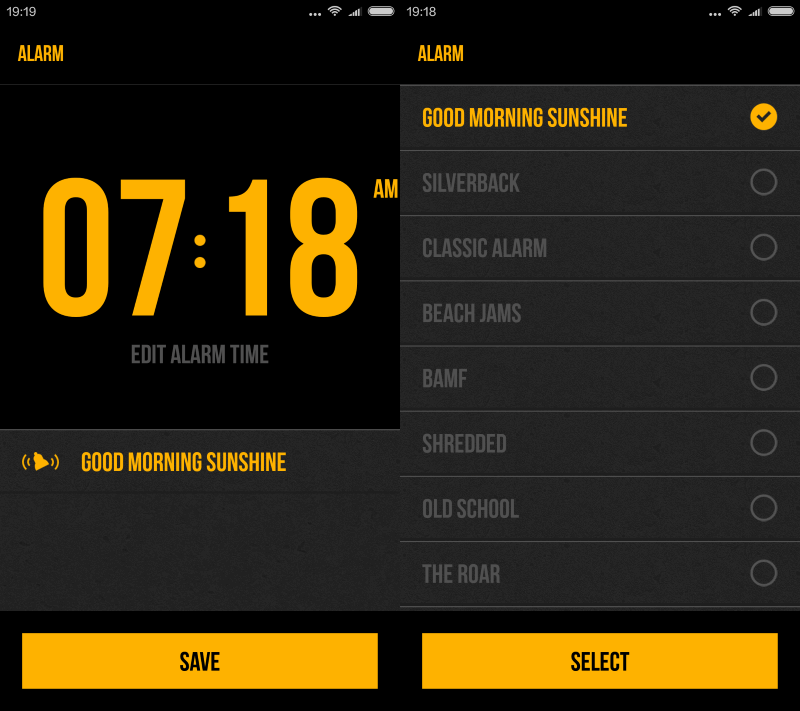 rock alarm clock