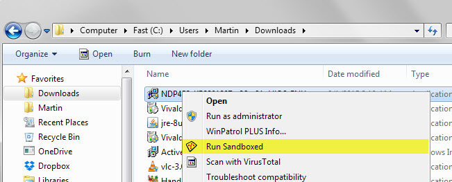 run sandboxed