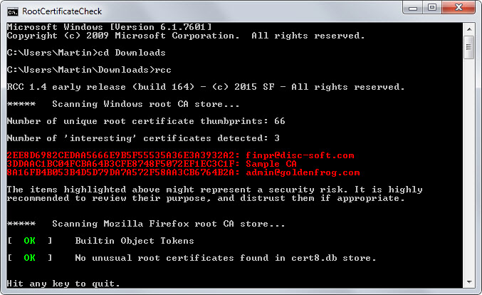 scan root certificates