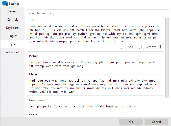 seer supported file types