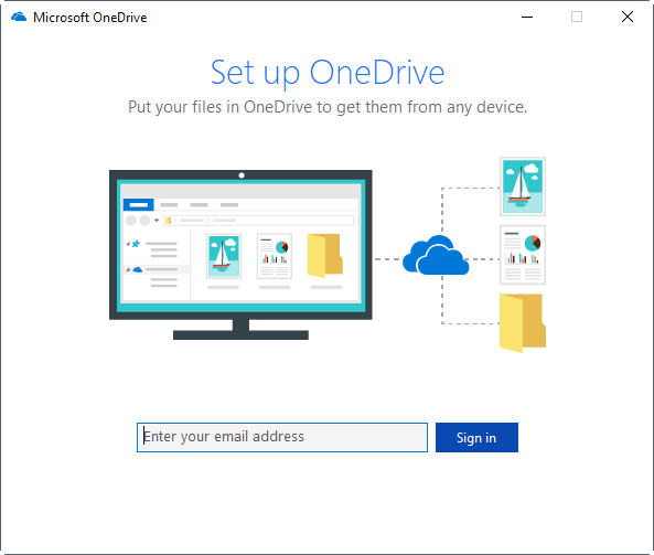 set up onedrive