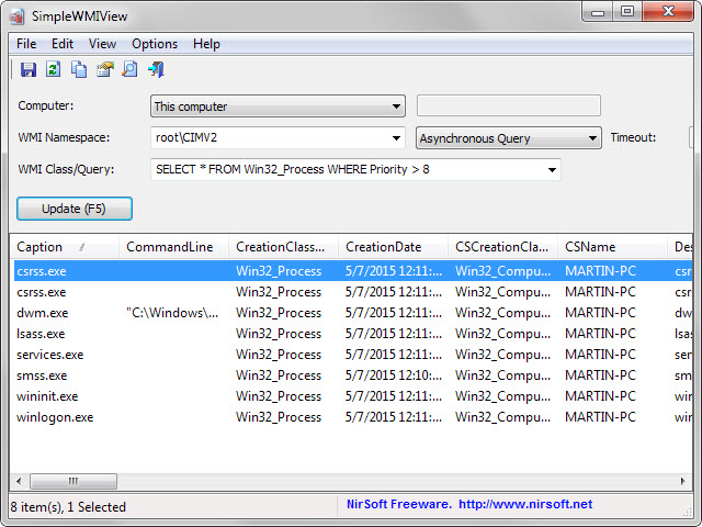 simple wmi view