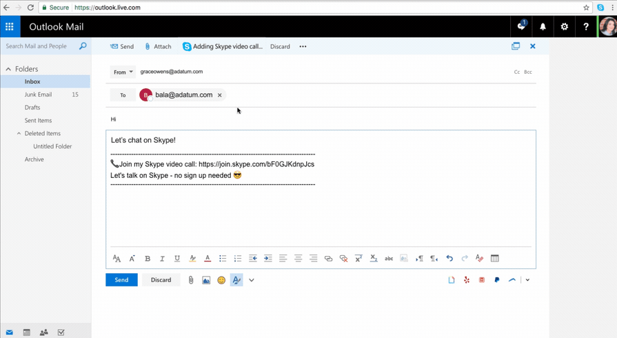 skype extension chrome