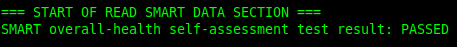 smartmontools results